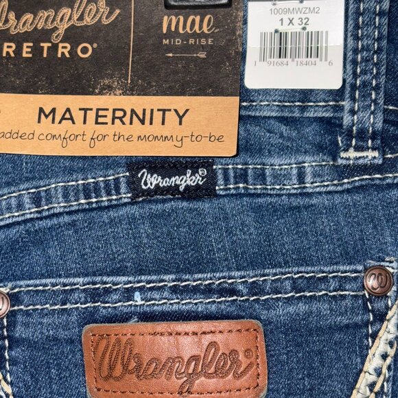 Wrangler Retro Mae mid-rise bootcut maternity jeans sz 1x32 NWT - Picture 6 of 10